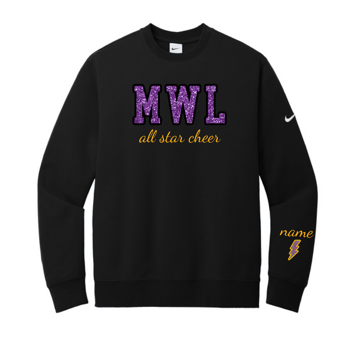 MWL Embroidered Glitter- Black