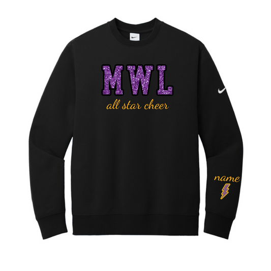 MWL Embroidered Glitter- Black