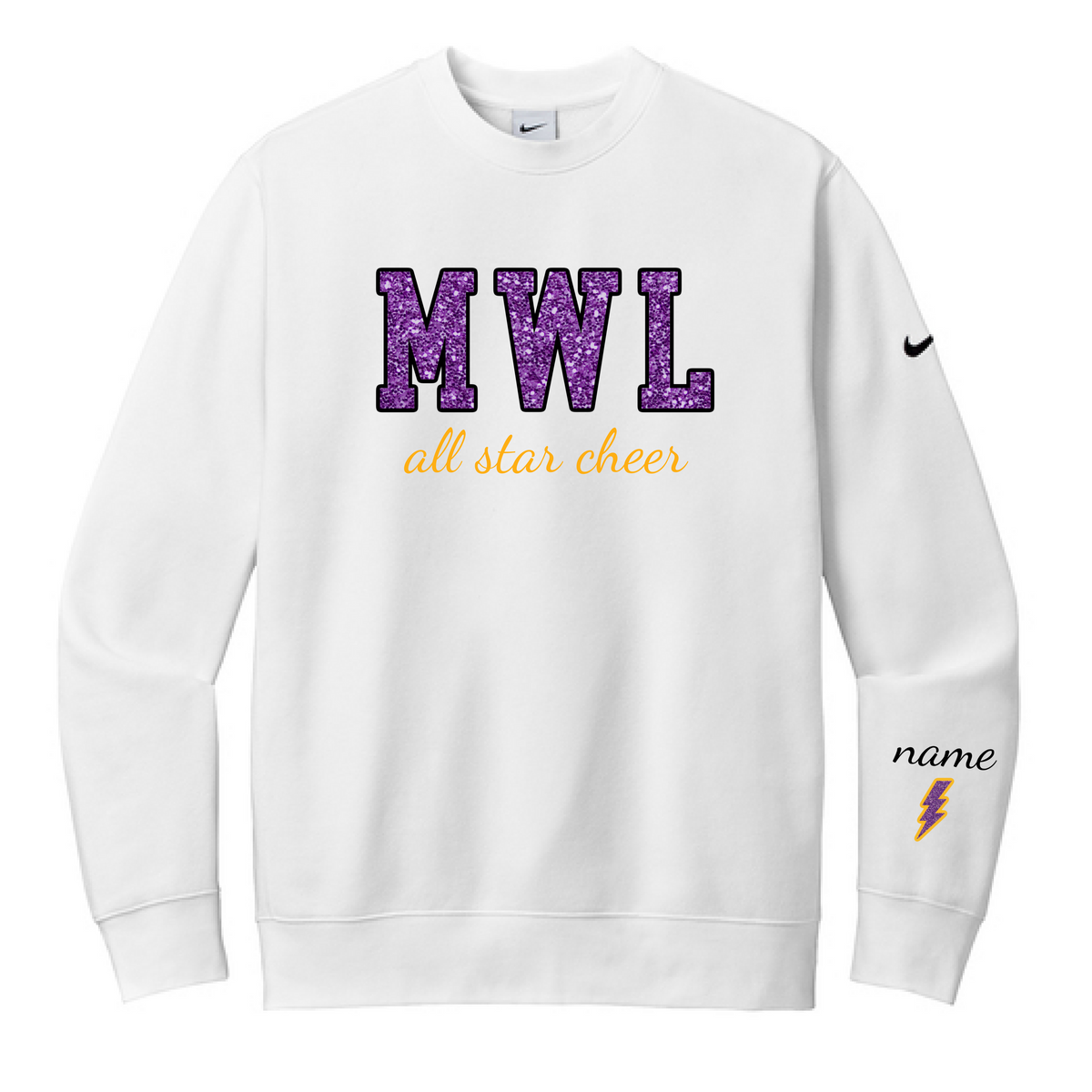 MWL Embroidered Glitter- White