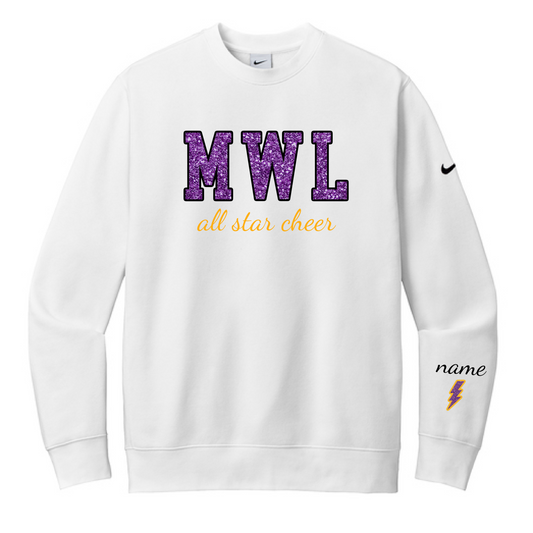 MWL Embroidered Glitter- White
